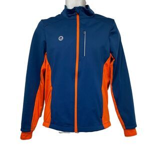 przewalski cycling thermal jacket Orange Blue Full Zip